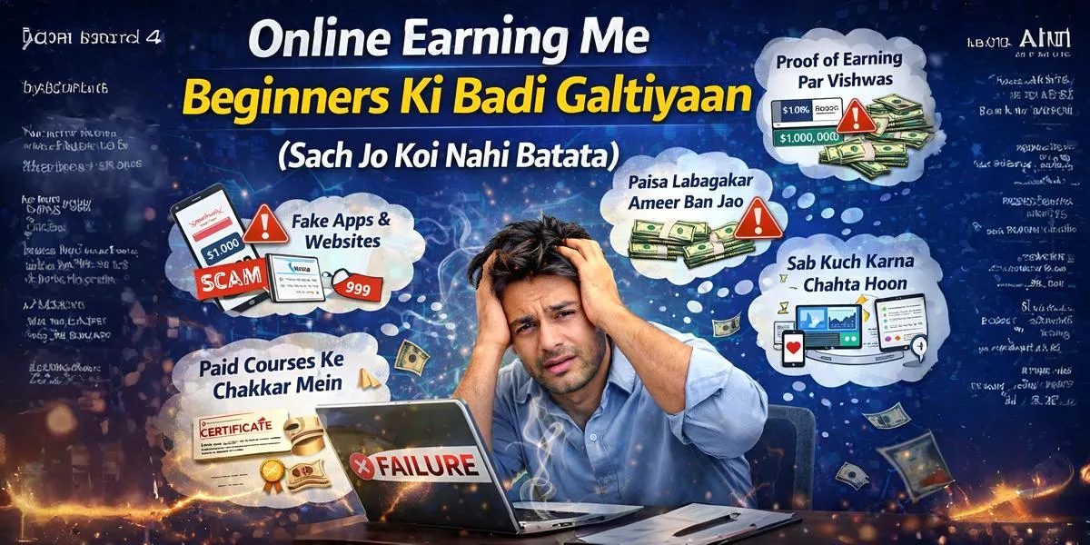 online earning mistakes beginners