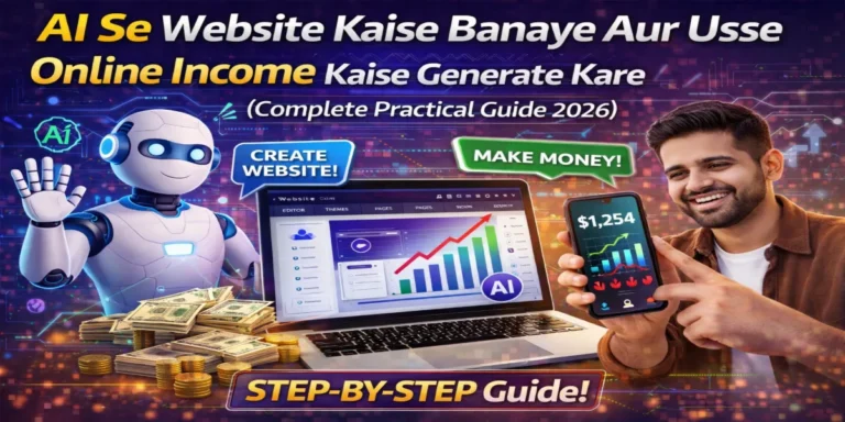 AI Se Website Kaise Banaye Aur Usse Online Income Kaise Generate Kare