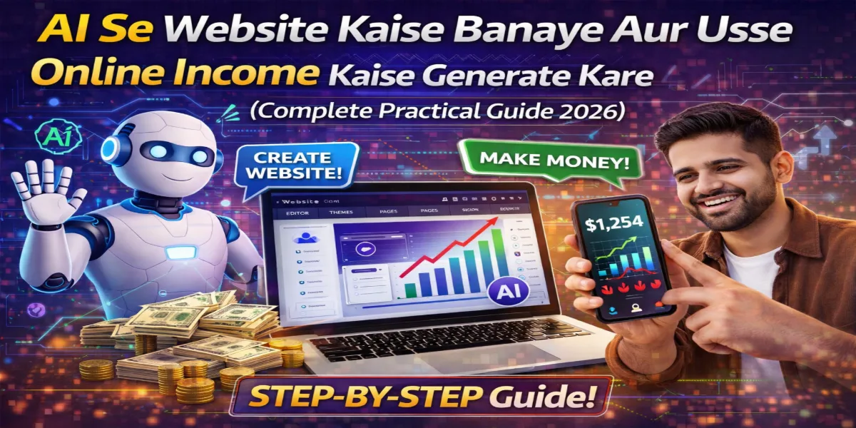 AI Se Website Kaise Banaye Aur Usse Online Income Kaise Generate Kare