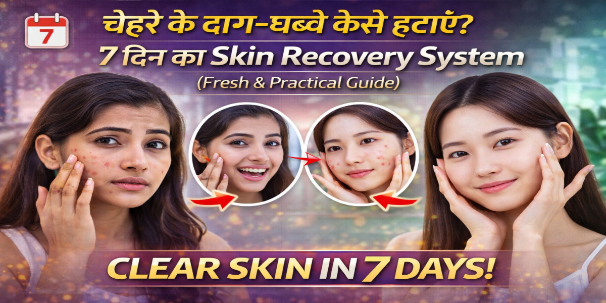 चेहरे के दाग-धब्बे कैसे हटाएं 7 दिन का Skin Recovery System (Fresh & Practical Guide)