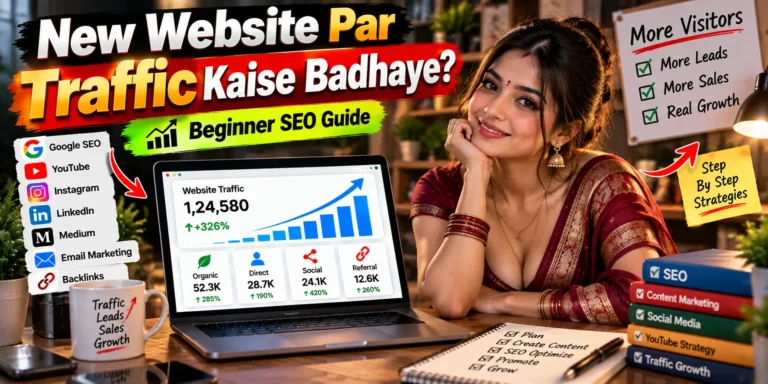 New website par traffic kaise badhaye using SEO